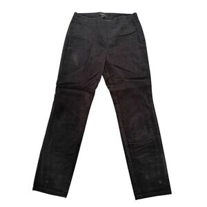 Talbots Heritage Black Corduroy Pants Size 8P Women's Petite Slim‎ Leg
